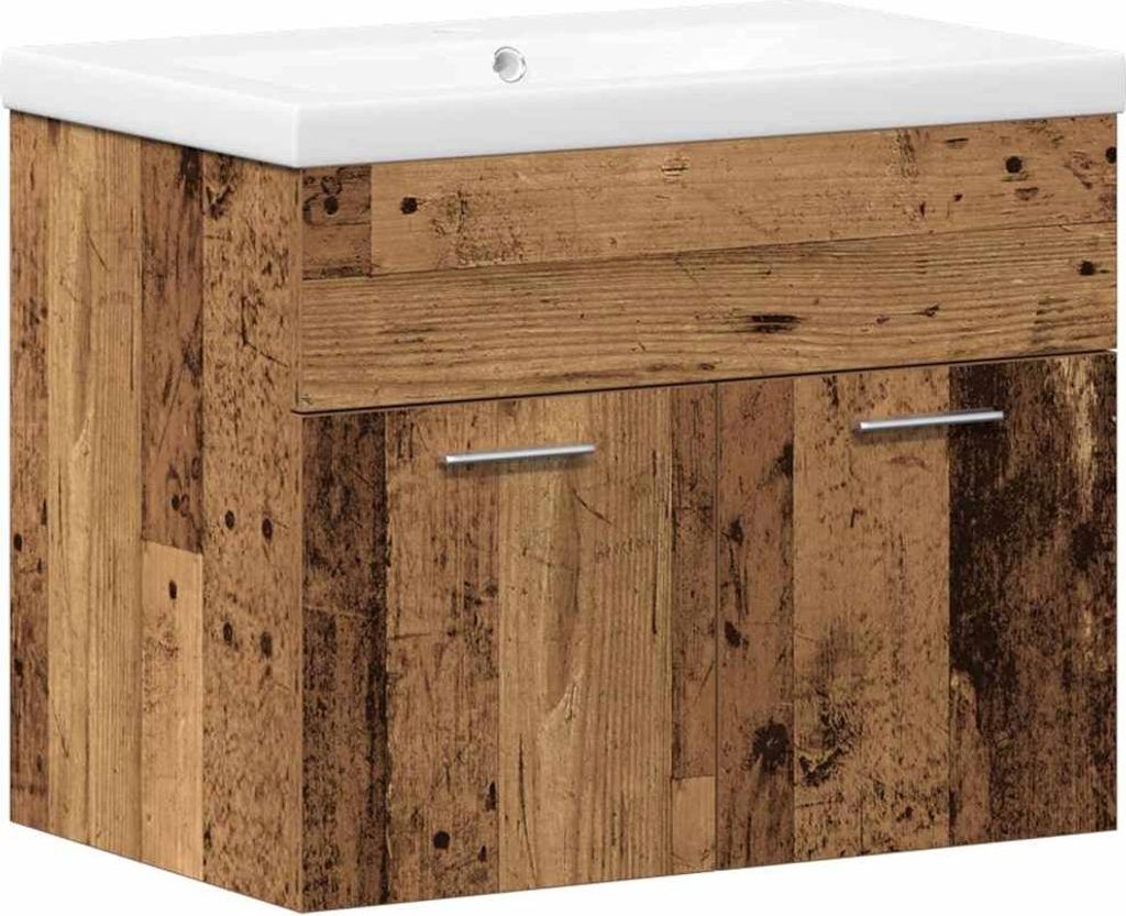 Badezimmerschrank mit Schubladen Wandmontiert Holzwerkstoff