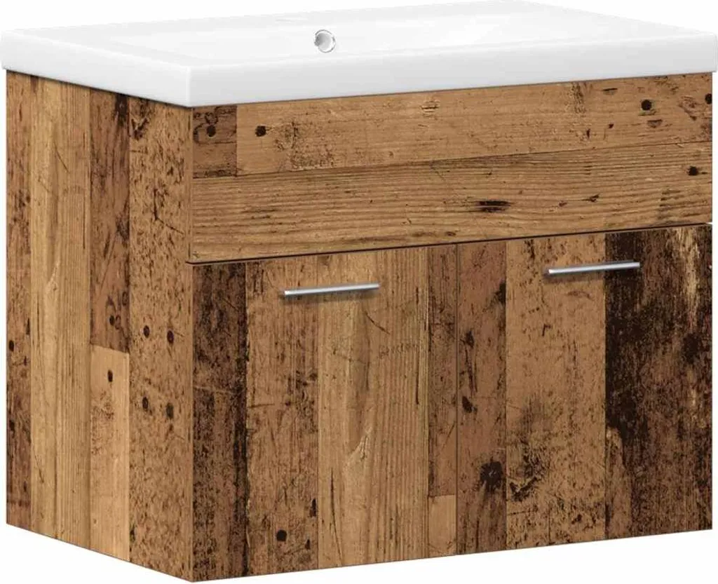 vidaXL Mobile Bagno Moderno Sospeso - Soluzione Salva-spazio Ligneo