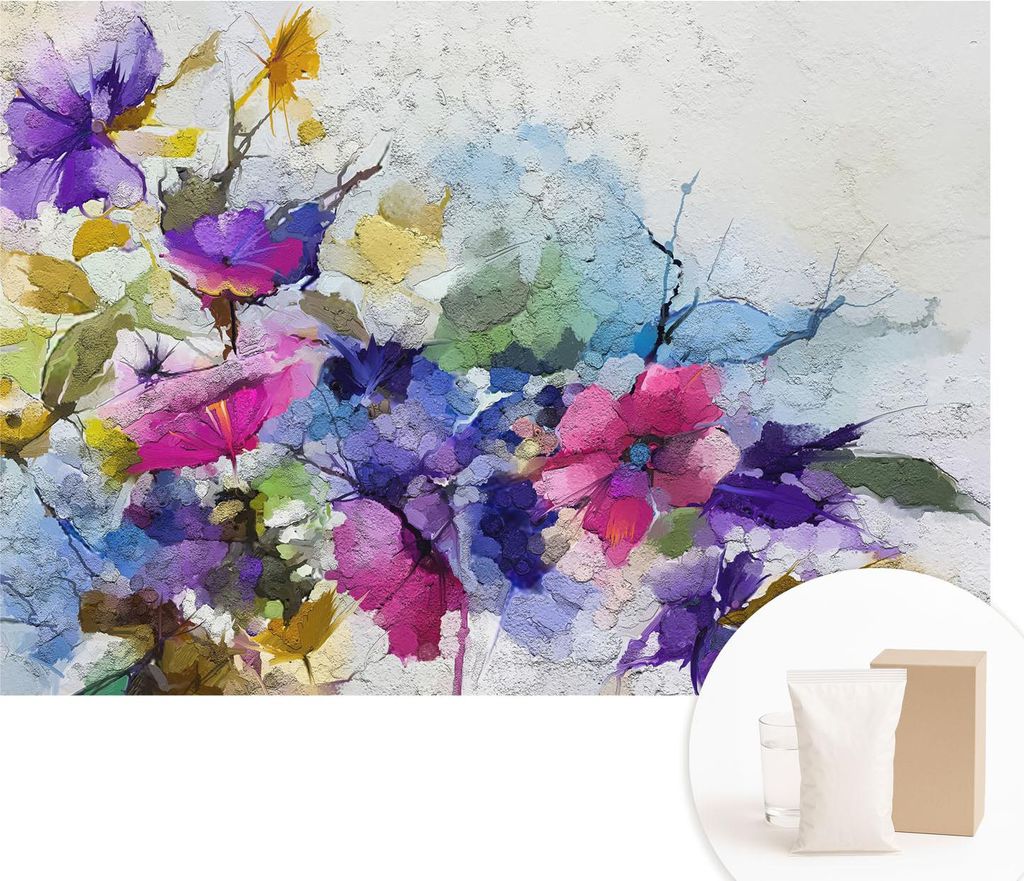 Fototapete - Wandbilder für Wohnzimmer - 208x146 cm - Dekorative Wandfolie - Modernes Design für Wanddekoration - Tapeten für Innenräume - Abst...