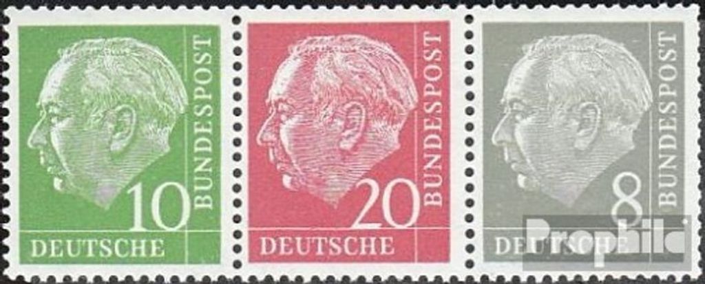 Briefmarken BRD (BR.Deutschland) 1958 Mi W22Y I postfrisch