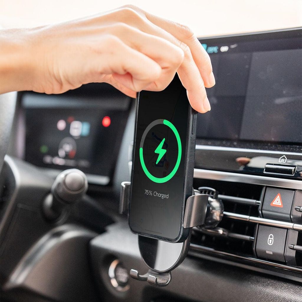 Supporto per Telefono Wireless a Ricarica Rapida per Auto Immagine del prodotto 