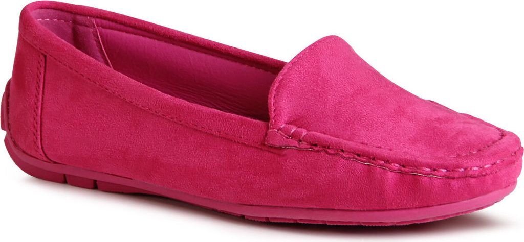 topschuhe24 2986 Damen Velours Mokassins Komfort Slipper , Farbe:Pink, Größe:39 EU