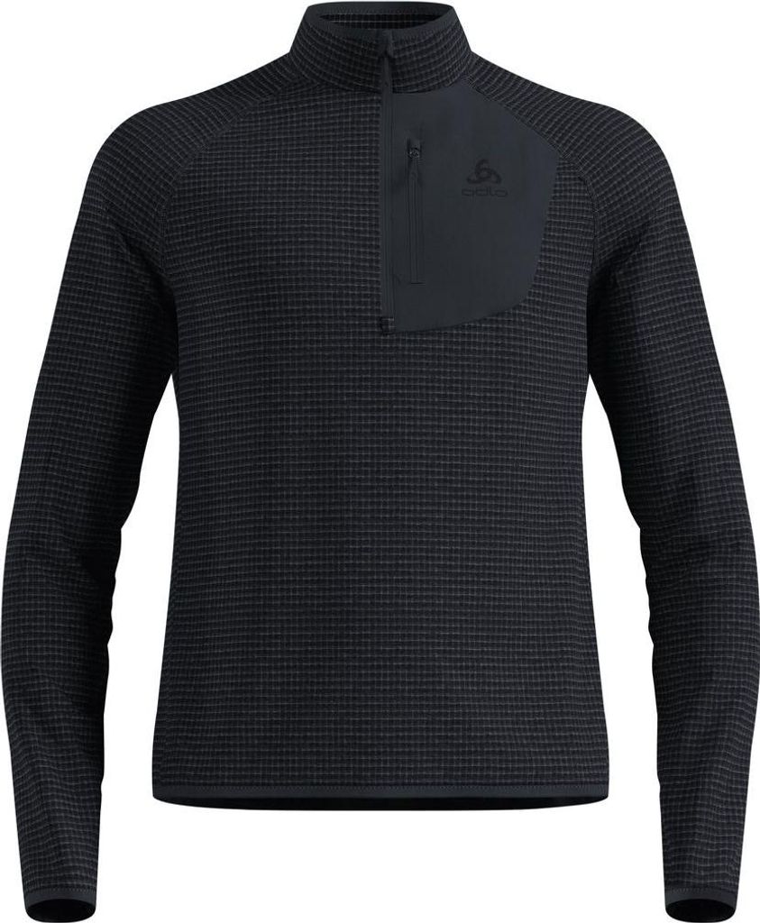 Ascent Mid Layer mit Halbreissverschluss, Herren - Odlo, Farbe:15000 black, Größe:S