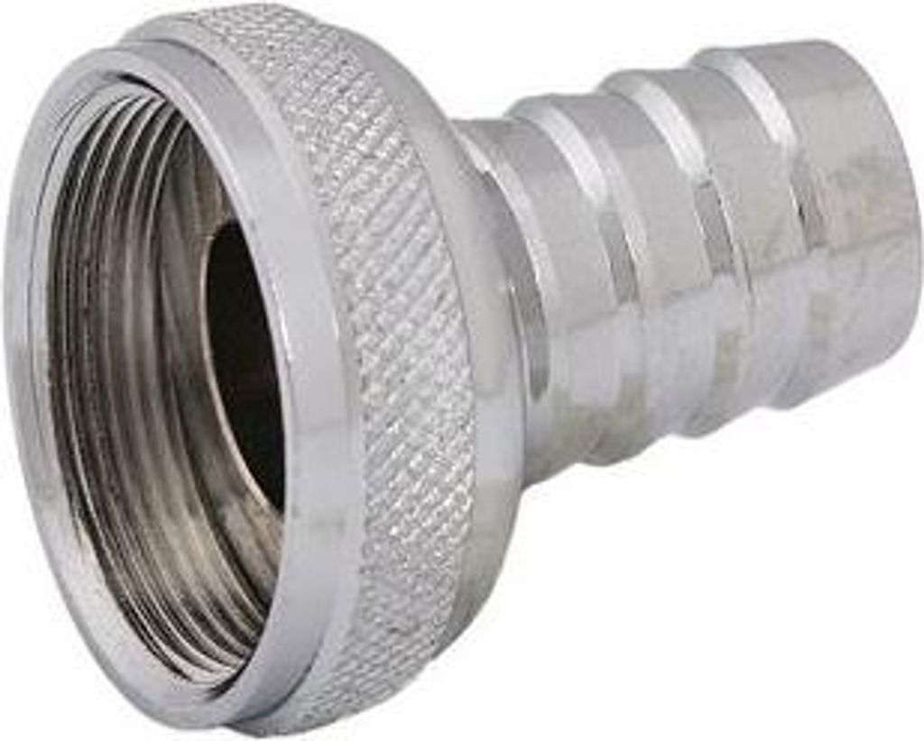 Js Ms-Schlauchverschraubung,2-Tlg Flachdichtend,1/2"Xm22/1,Chrom