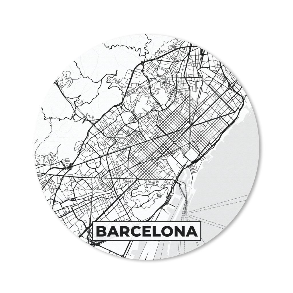 MuchoWow® Mauspad Mousepad Karte - Barcelona - Stadtplan - Produktbild 