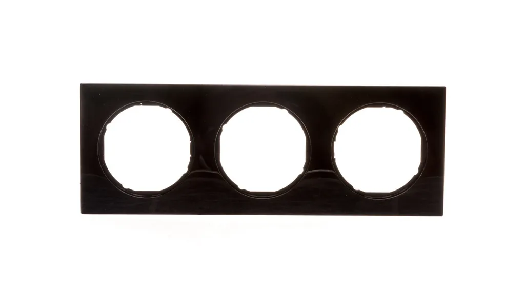 Berker R.3 Triple Frame Black 10132245 - Plaque de finition 3 postes