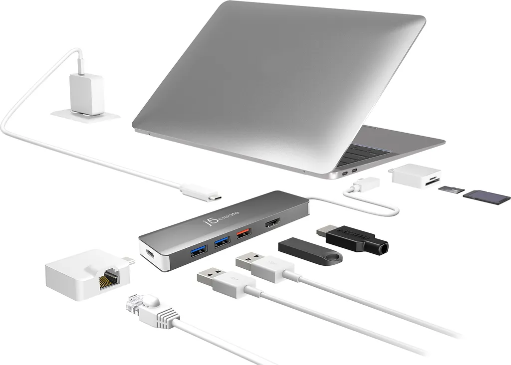 Hub USB-C 9 in 1 j5create JCD375-N: 10Gbps, 100W PD, HDMI 4K