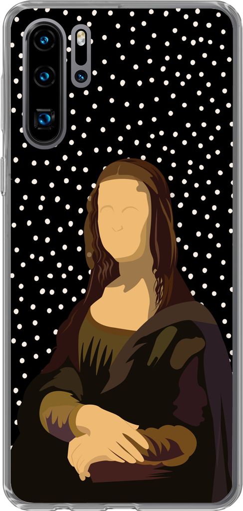 MuchoWow Handyhülle Schutzhülle Hülle für Telefoonhoesje Huawei P30 Pro Leonardo da Vinci - Alte Meister - Dots - Schwarz Silikon Softcase Ha...