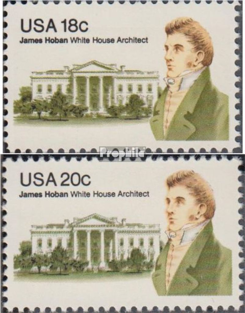 Briefmarken USA 1981 Mi 1509-1510 (kompl.Ausg.) postfrisch James Hoban