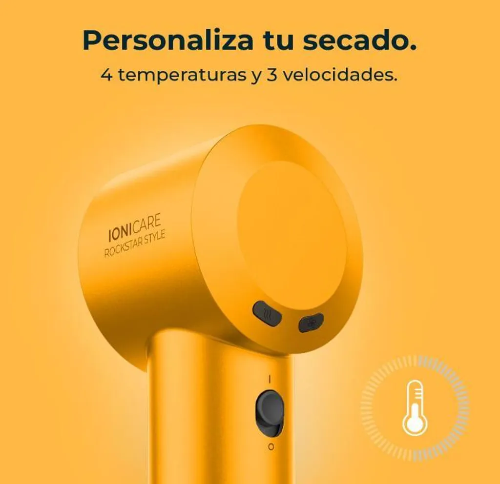 Sèche-Cheveux Cecotec RockStar Style 1500W Jaune spécial Brushing - 13