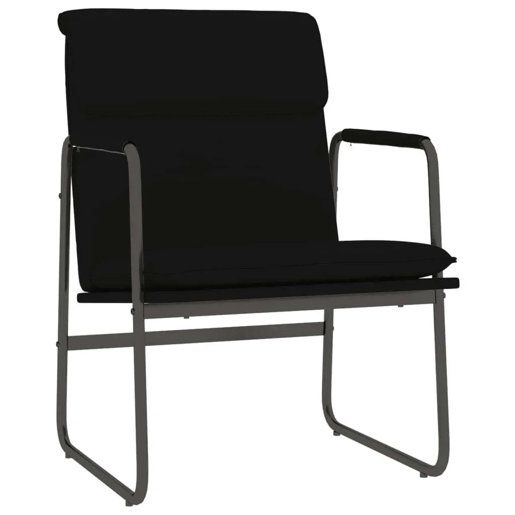 Sedia Nera 55x64x80 cm Pelle Finta: Ideale per Salotto e Smart Working