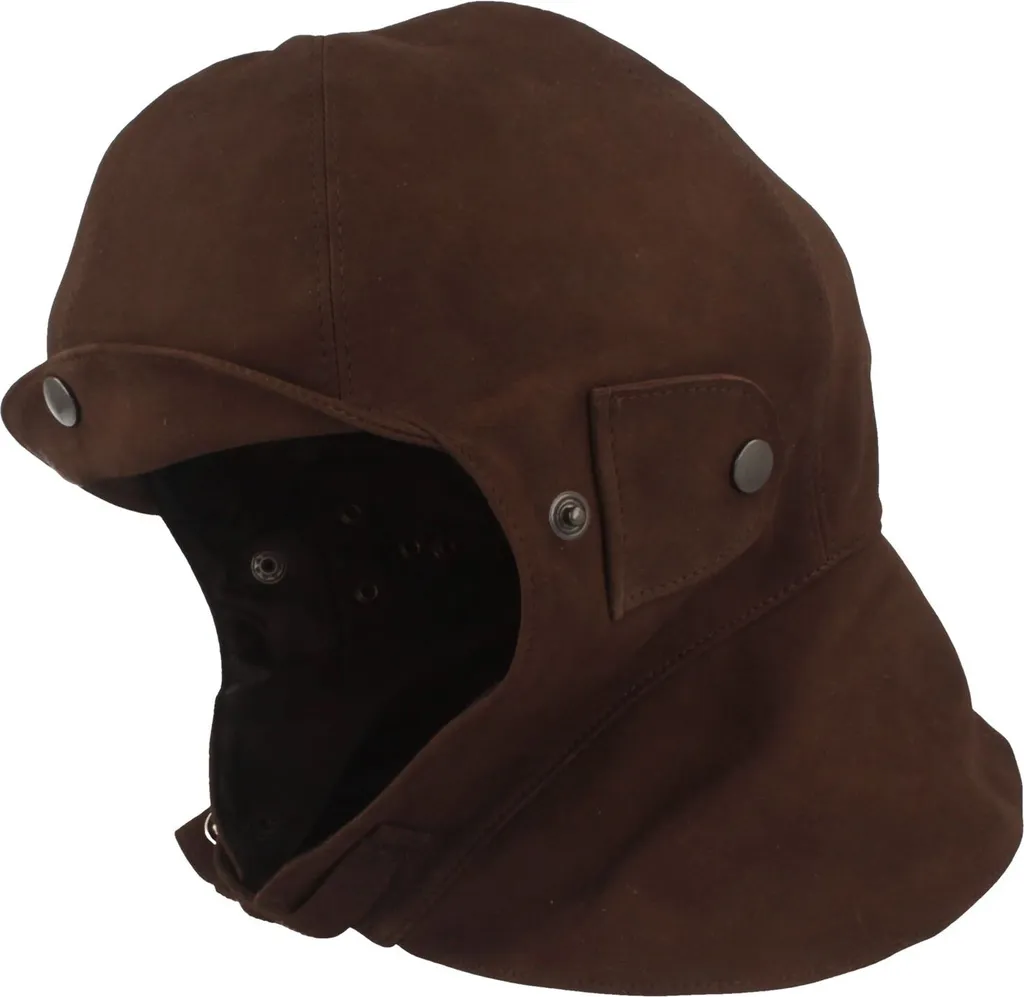 Bullani Cappello Aviatore Uomo in Pelle Nabuk: Eccellenza Fatta a Mano