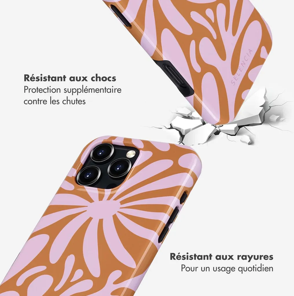 Selencia Vivid iPhone 16 Pro Max Case - Modern Bloom Pink MagSafe - 5