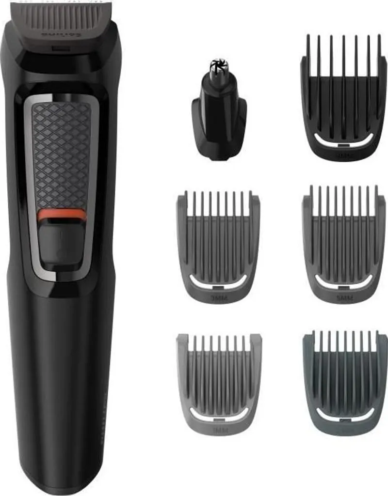 Philips MG3720/15 Multigroom Serie 3000 | Kit Regolabarba 7-in-1 Nero