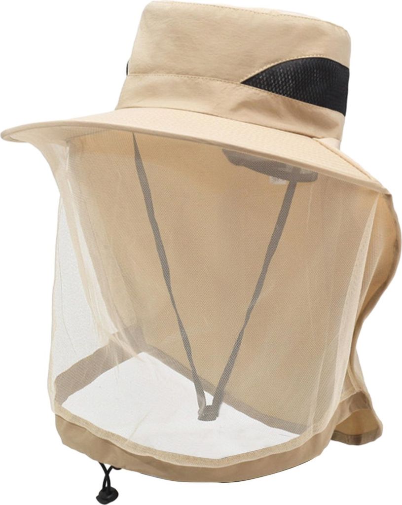 Moskitonetz-Kopfhut für Männer und Frauen, Sonnenschutz, Fischerhut mit Schleiernetz, schützt vor Insekten, für Wander- und Outdoor-Aktivitäten