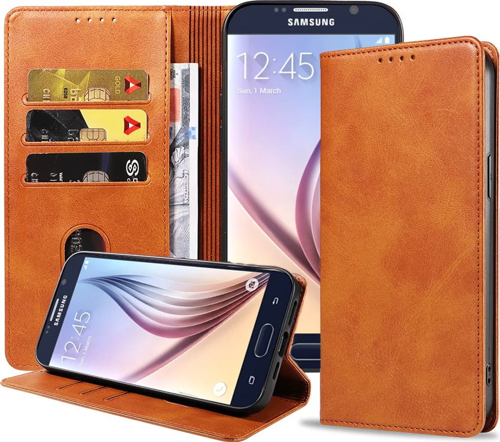 Suncase Custodia In Vera Pelle Slim Case Etui Per Emporia SMART 4