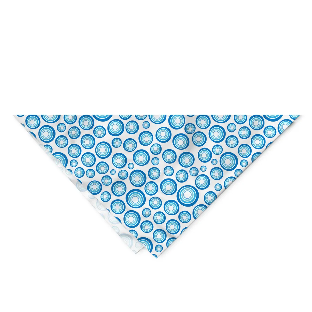 Offerta Bandana Cane ABAKUHAUS 55x55cm Blu e Bianca Retrò - 2