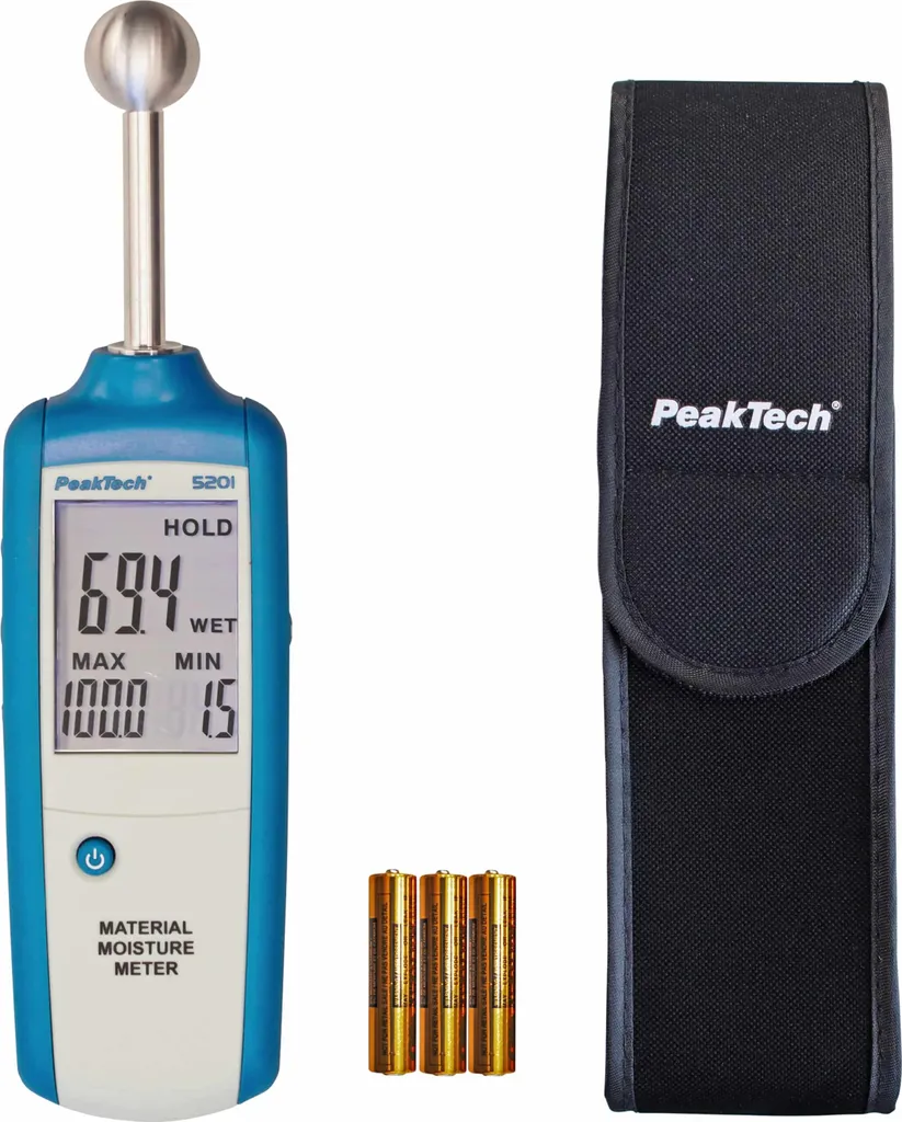 Testeur d'humidité PeakTech P 5201 pour diagnostic de bâtiment Pro