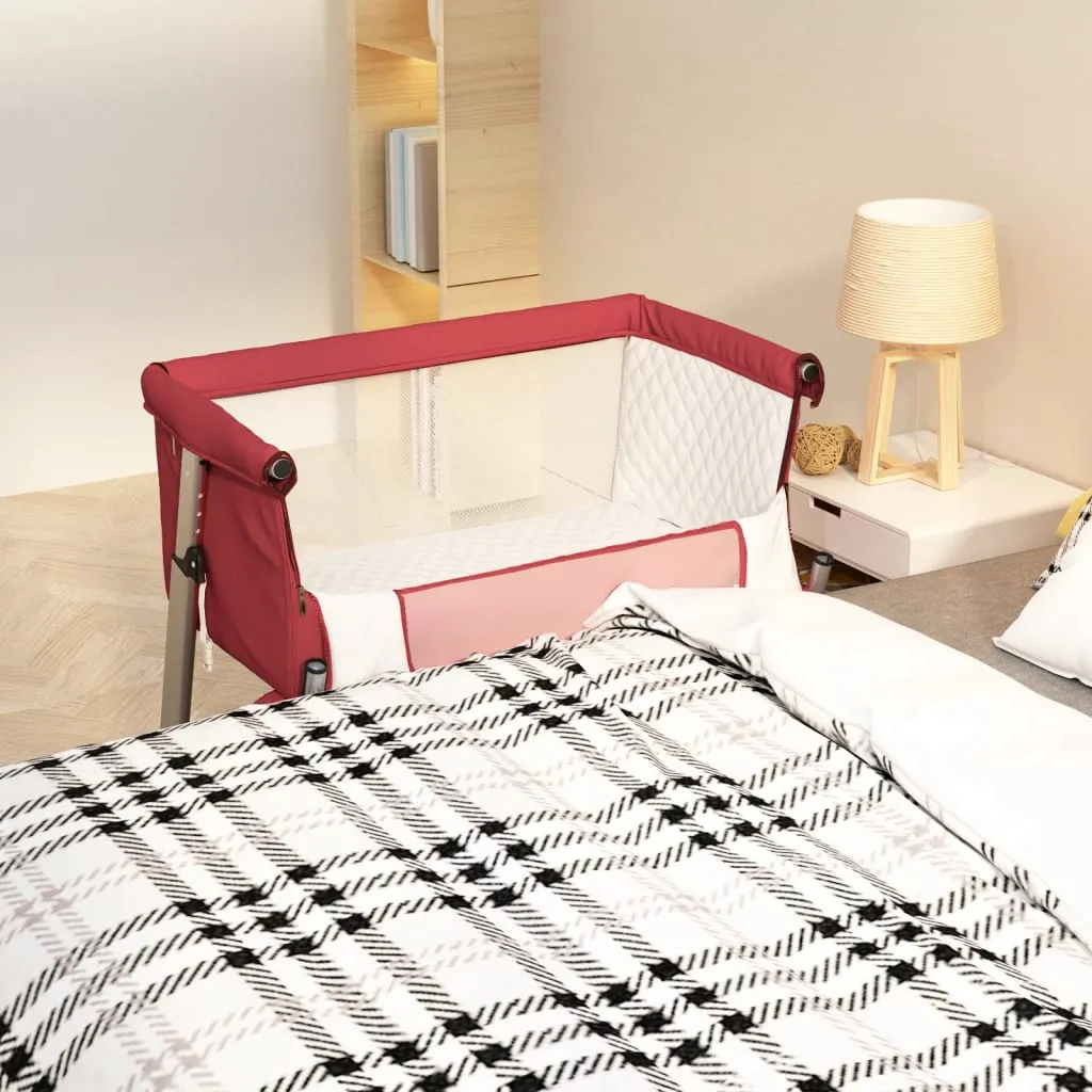 Lit Bébé Sécurisé avec Matelas Confort - Solution Sommeil Lin Rouge Durable - 2