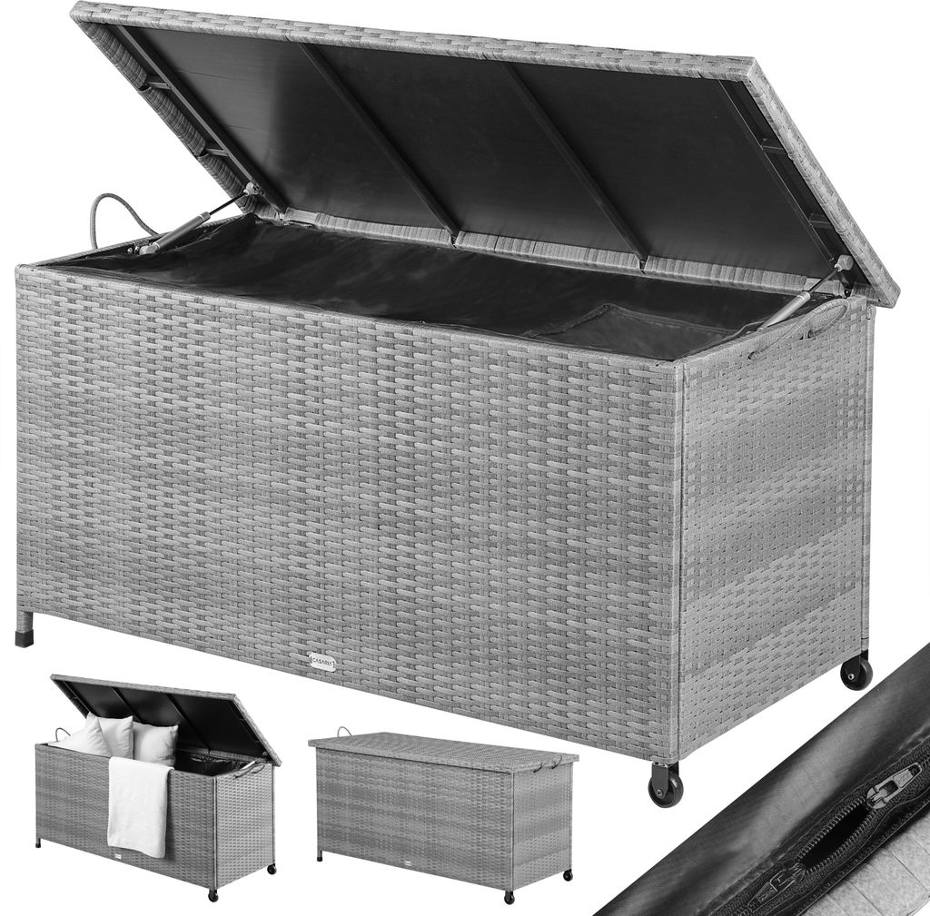 CASARIA® Gartenbox Auflagenbox mit Rollen 420L Stauraum Produktbild 