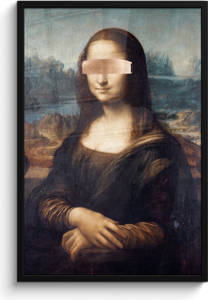 MuchoWow MuchoWow Gerahmtes Poster Mona Lisa - Leonardo da Vinci - Bronze 60x90 cm - Poster mit zchwarzem Bilderrahmen - Kunst