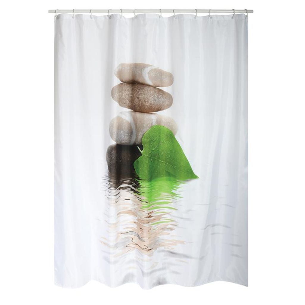 Ommda Duschvorhang Textil 120x180cm - Wasserdicht & Anti-Schimmel Mit Digitaldruck