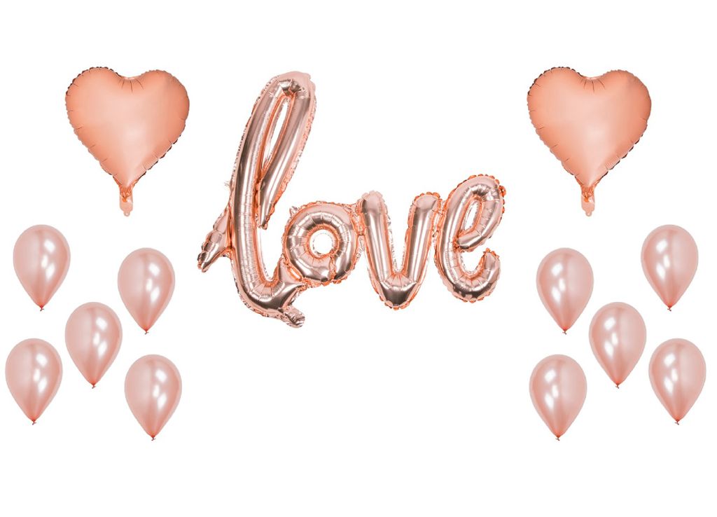 Herz & Love Folienballons Luftballons Folien Heliumballons Ballons Motiv Love BWI