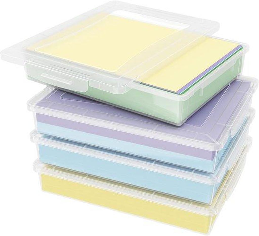 Famanu A4 Popper Portemonnaies - 5 verschiedene Farben, transparente Mappen mit Druckknopfverschluss