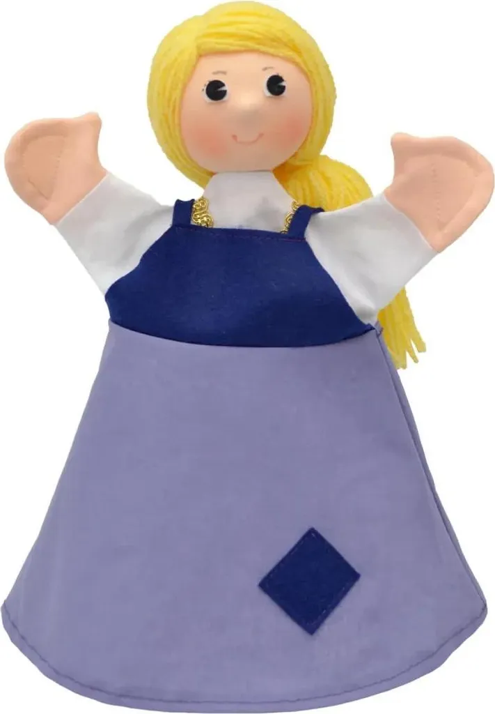 Marionnette à main Cendrillon 30 cm 2 en 1 pour contes et spectacles