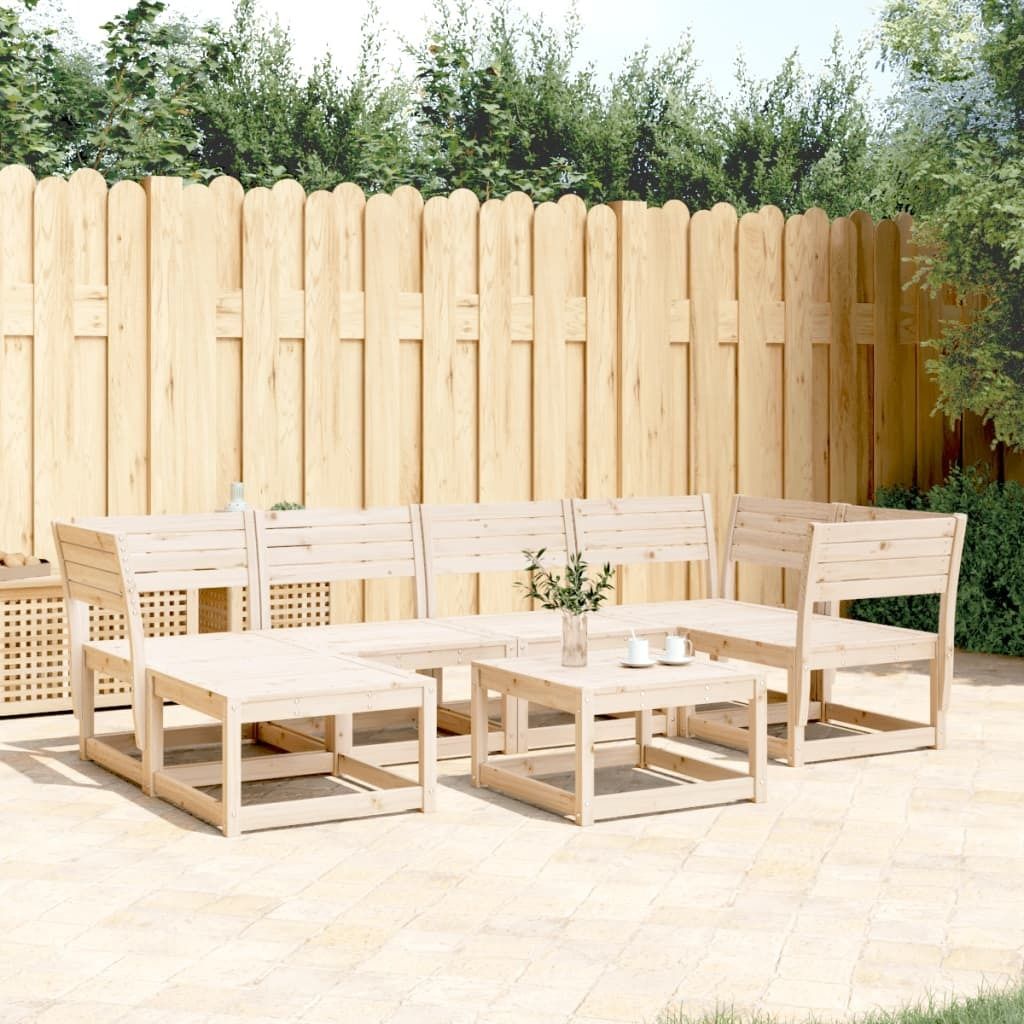 Maison Exclusive - 6-tlg. Garten-Sofagarnitur Massivholz Kiefer