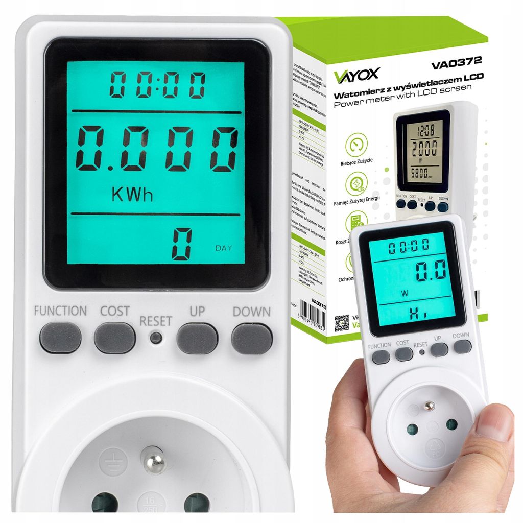 Vayox VA0372 Licznik zużycia energii elektrycznej Licznik Zdjęcie produktu 