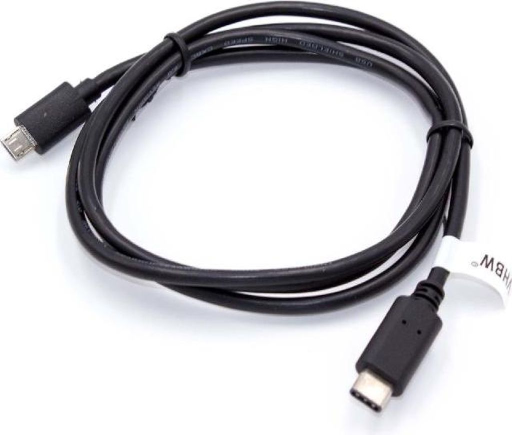 vhbw Kabel USB 3.1 Typ C auf Micro-USB kompatibel mit Google Pixel, Nexus 6P, Nexus 5X, Pixel 2, Pixel 2 XL, Pixel C - Datenkabel, 11,9 cm Schwarz