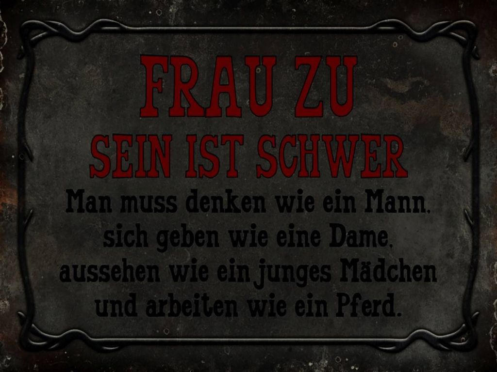 vianmo Holzschild 30x40 cm Frau zu sein ist schwer man muss