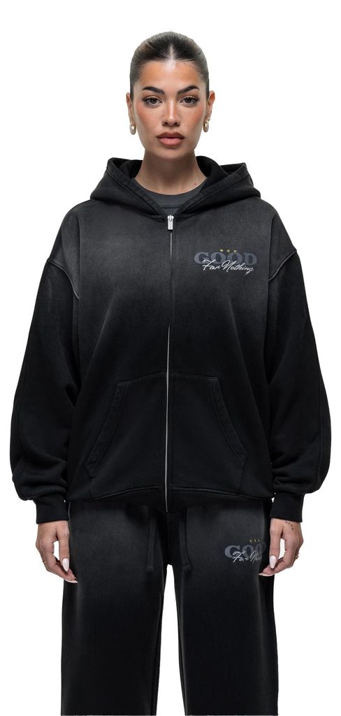 Good For Nothing - Hoodie mit durchgehendem Reißverschluss für Damen WH211 (L) (Schwarz)