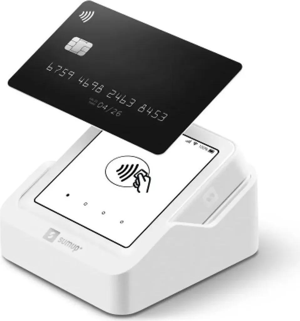 SumUp Solo Terminal de Paiement Wi-Fi Blanc 147g pour Encaissement Mobile