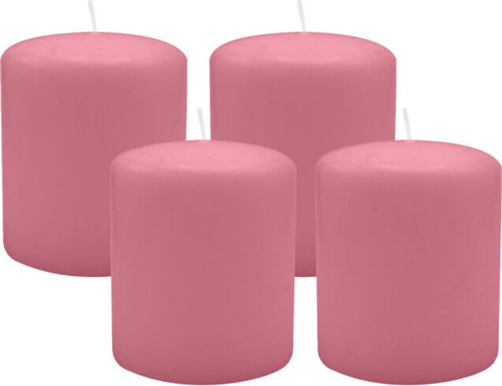 4er Set Adventskranzkerzen Antique Pink Ø 100 x 120 mm