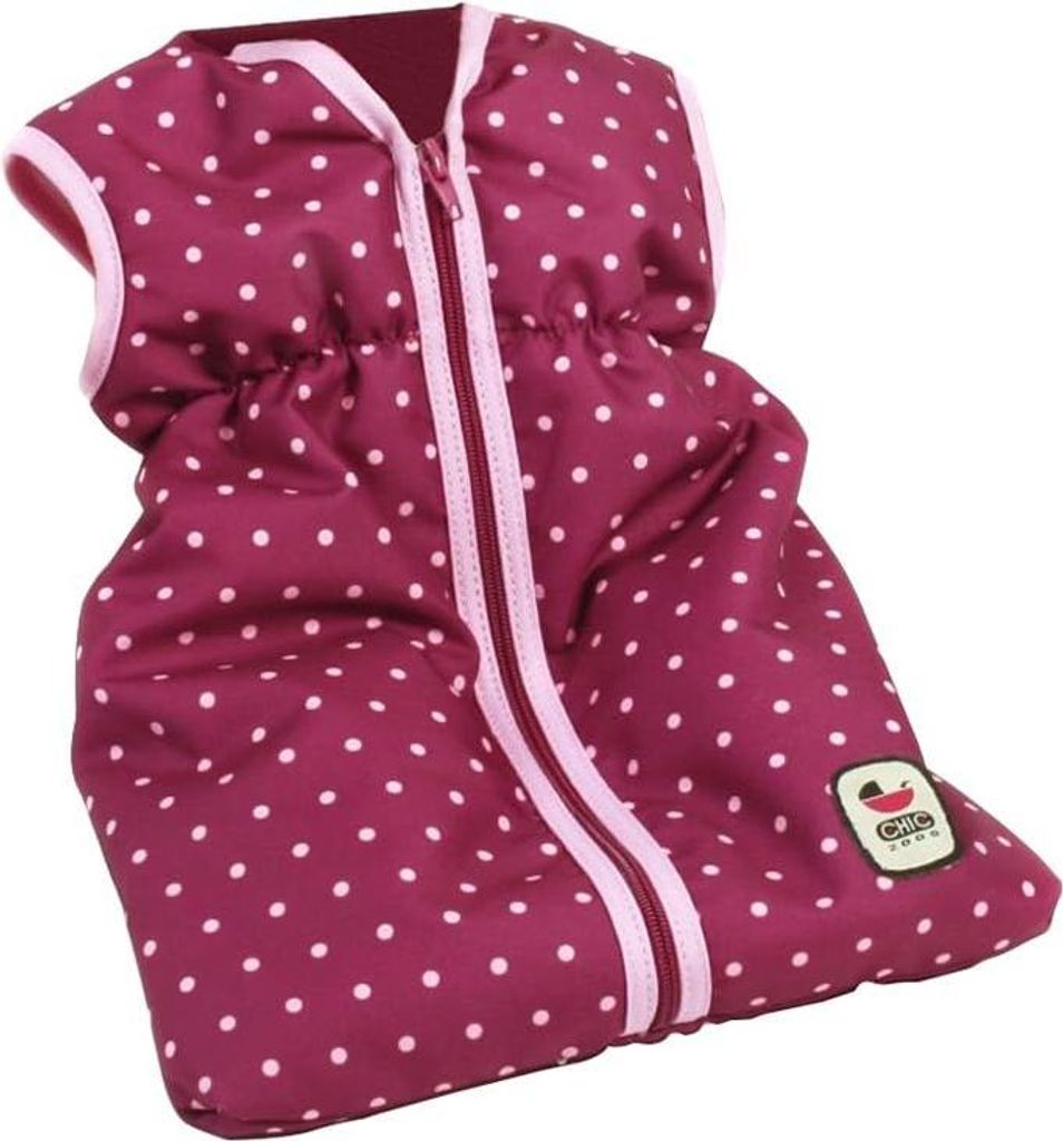 Bayer Chic 2000 792 29 Puppen-Schlafsack für Babypuppen, Brombeere, lila, rosa, 45 x 27 2 cm