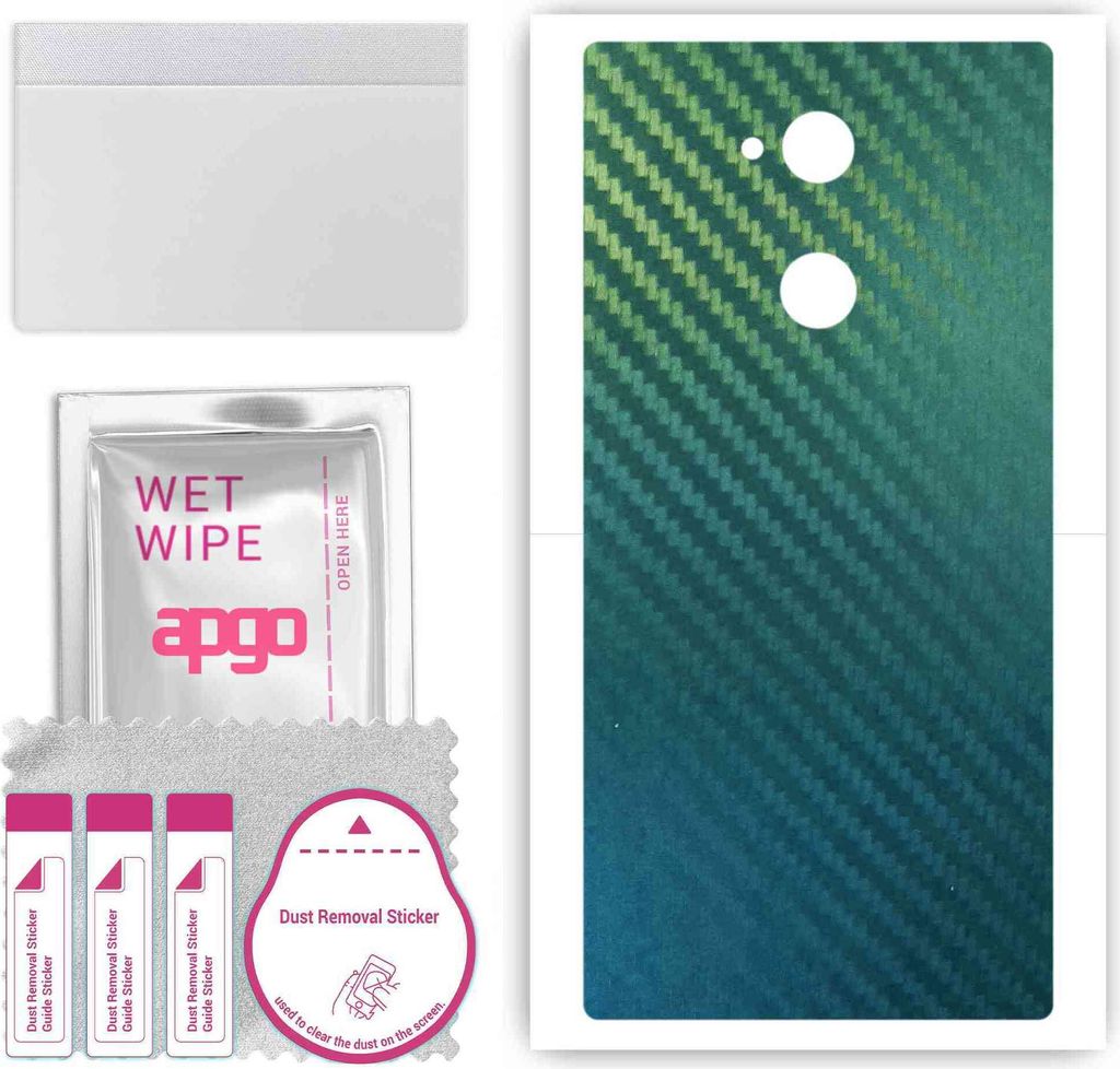 apgo Rückseite Schutzfolie, Skin, kompatibel mit Sony Xperia XA2 Plus, Hinten Displayschutzfolie aus Vinylfolie, kratzfest, einfache Montage - Koh...