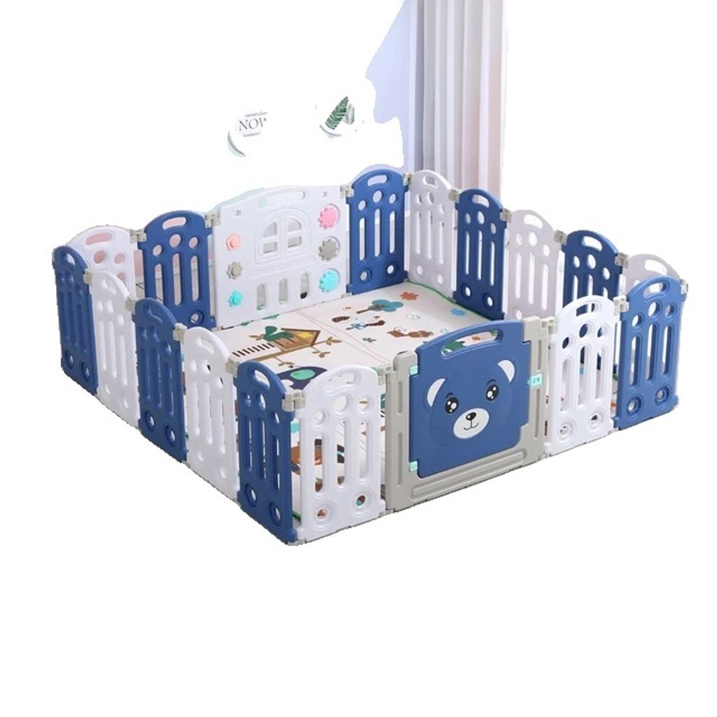 Baby Laufstall, faltbares Design, Kunststoffmaterial, 16 und 2