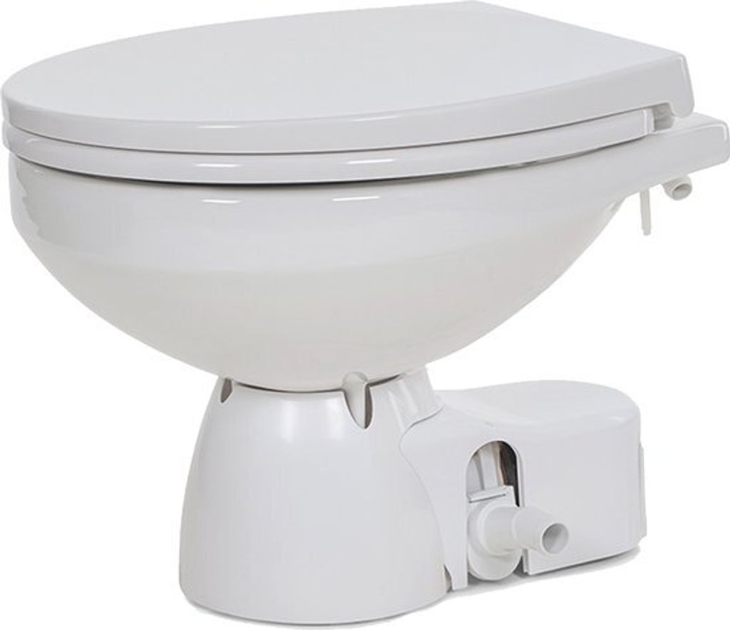 Jabsco 12V Toilette mit leiser Spülung E2 mit Pumpe und Standard-Toilettenschüssel | 38245-4192