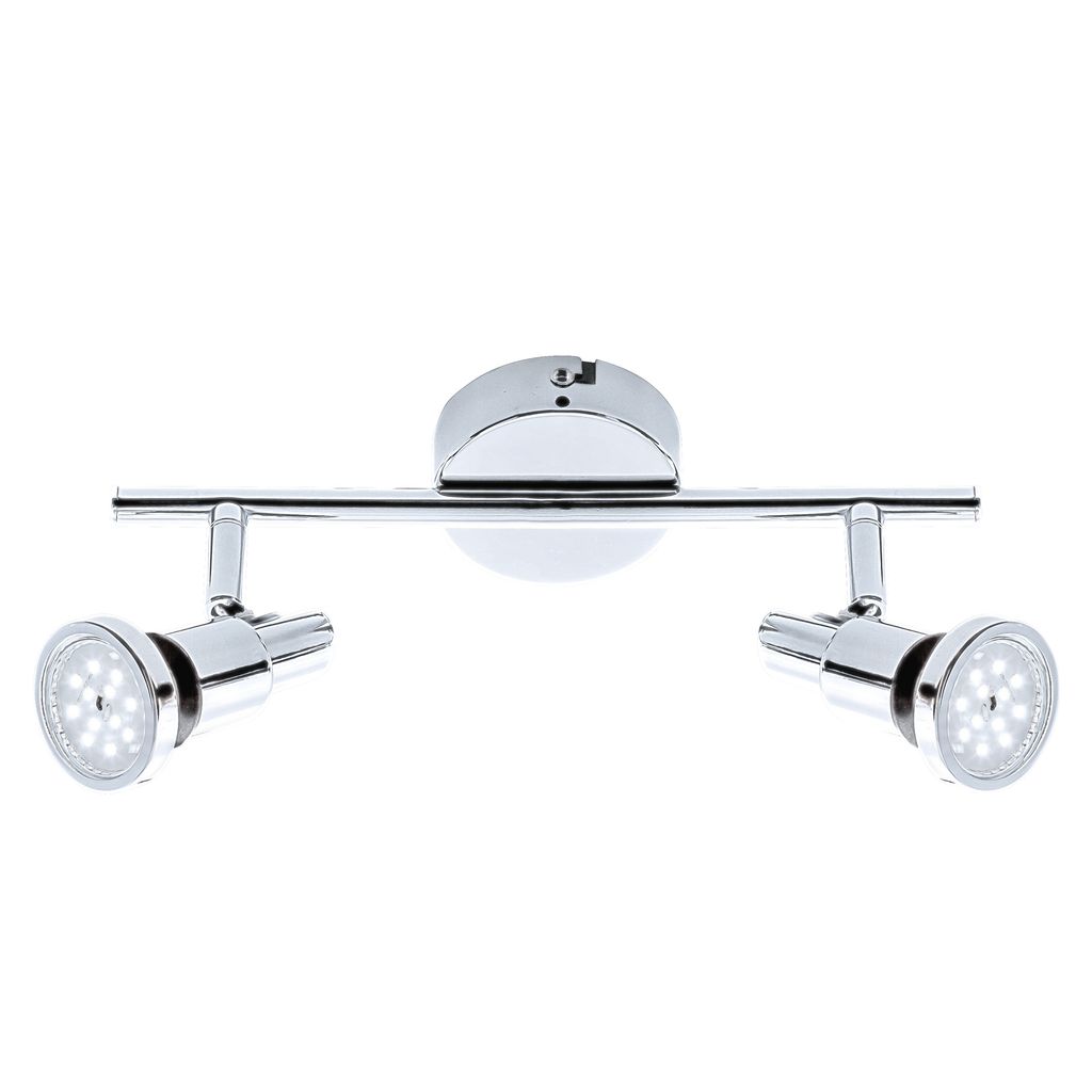 Lampada da bagno a LED faretto orientabile 2xGU10 da 4 W Immagine del prodotto 