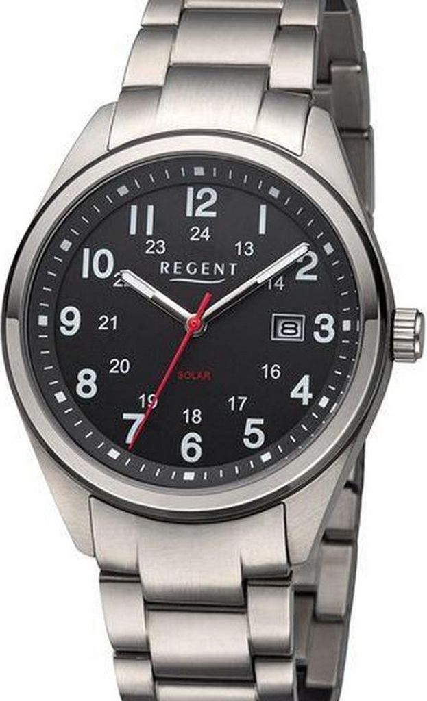 Regent - F-1537 - Armbanduhr - Titanuhr - Solaruhr - Herren
