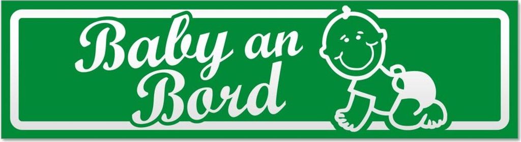 Baby an Bord mit Baby invertiert Magnetschild Schild magnetisch