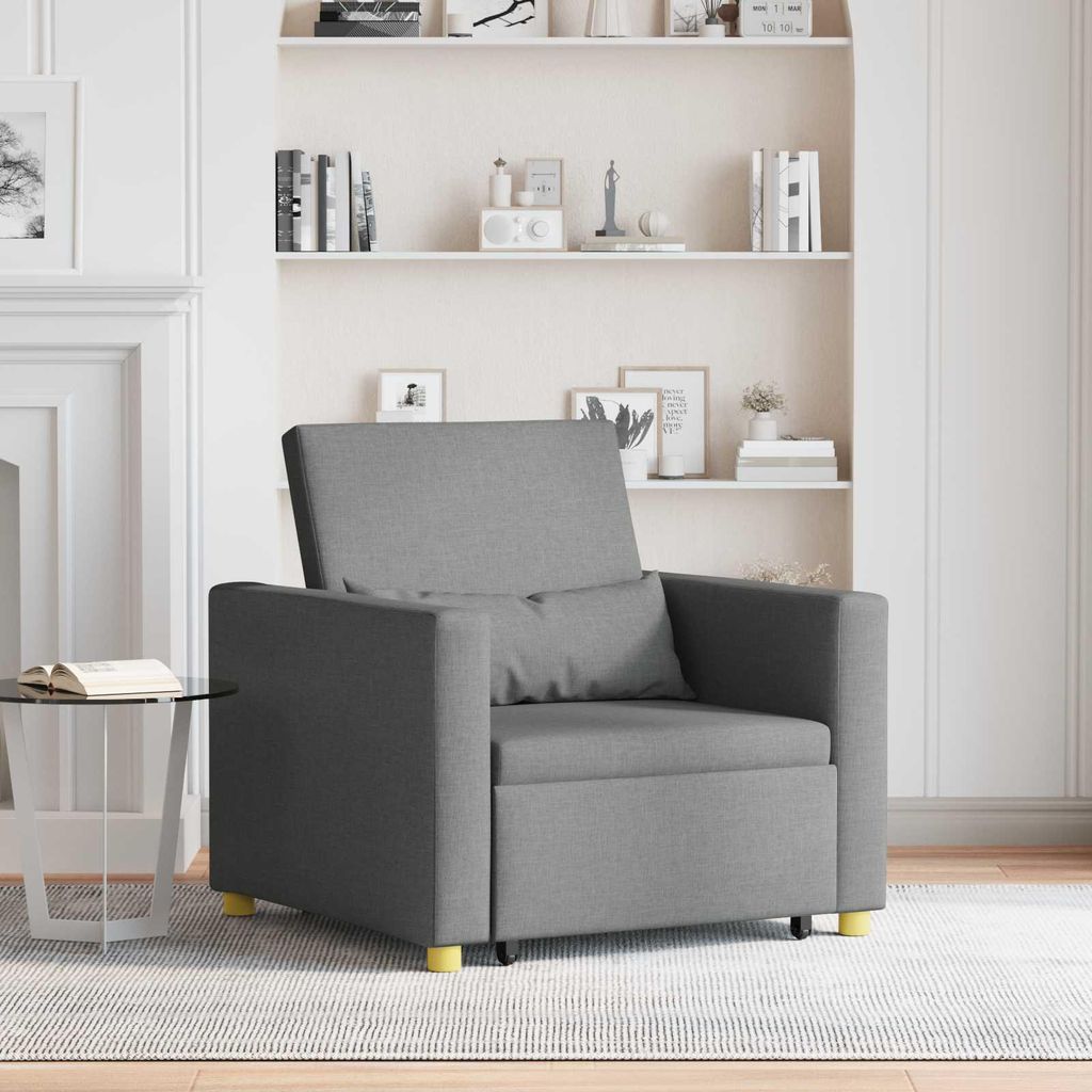 vidaXL Ausziehbare Schlafcouch Einzel Dunkelgrau 90 x 165 x 87 cm