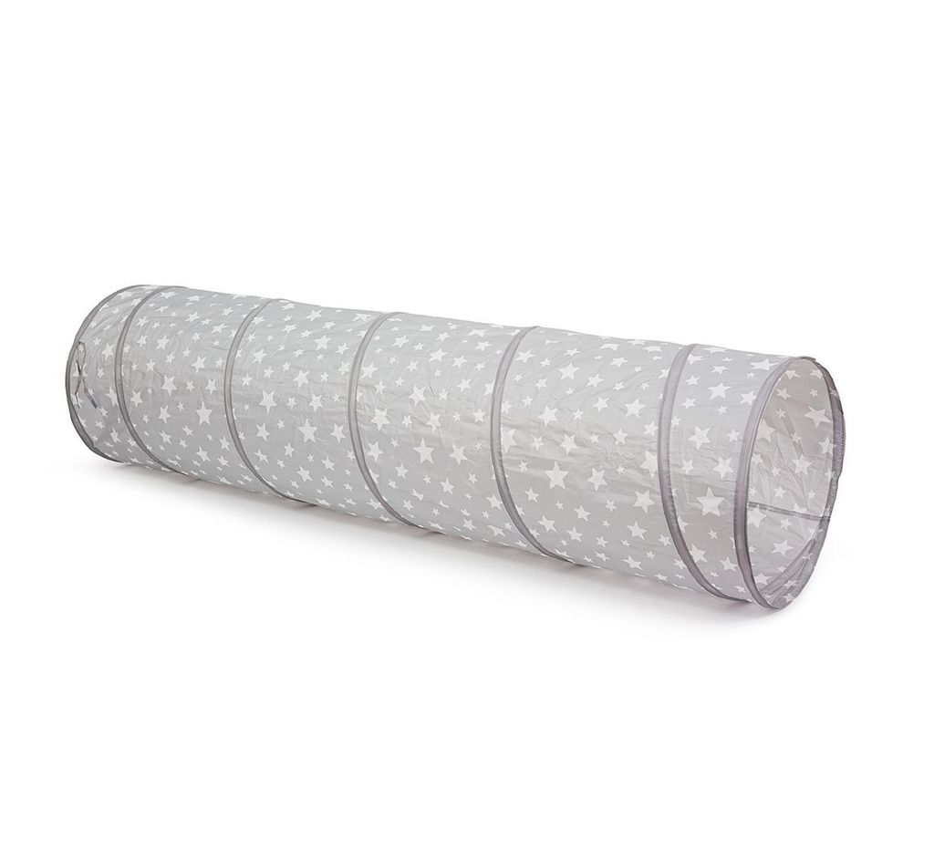 Kids Concept Spieltunnel Star grau, Kinderzelt Tunnel - Ø 47 x 180 cm