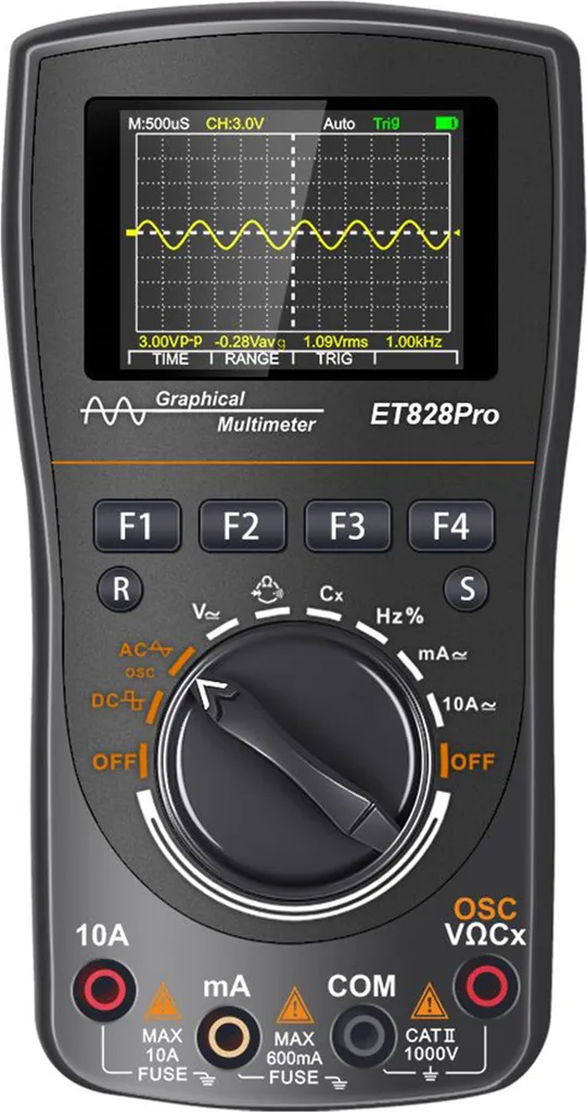 Multimètre oscilloscope graphique intelligent ET828Pro pour tests de DIY