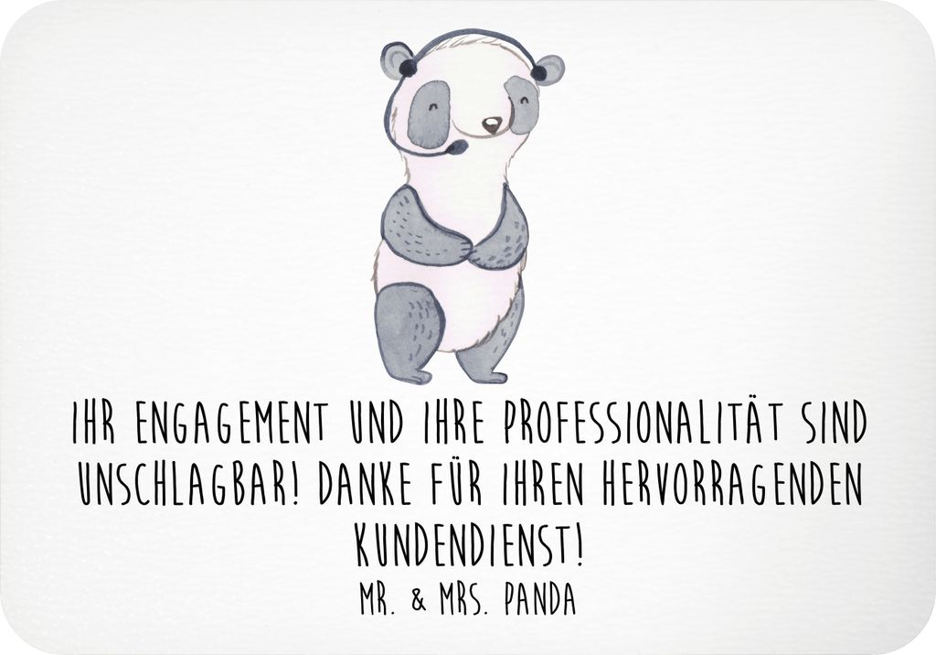 Mr. & Mrs. Panda magnet Kundendienstmitarbeiter Held - Weiß - Geschenk, Kühlschrankmagnet, harte Arbeit, Kundenservice, Bedanken, Aufmerksamkeit,...