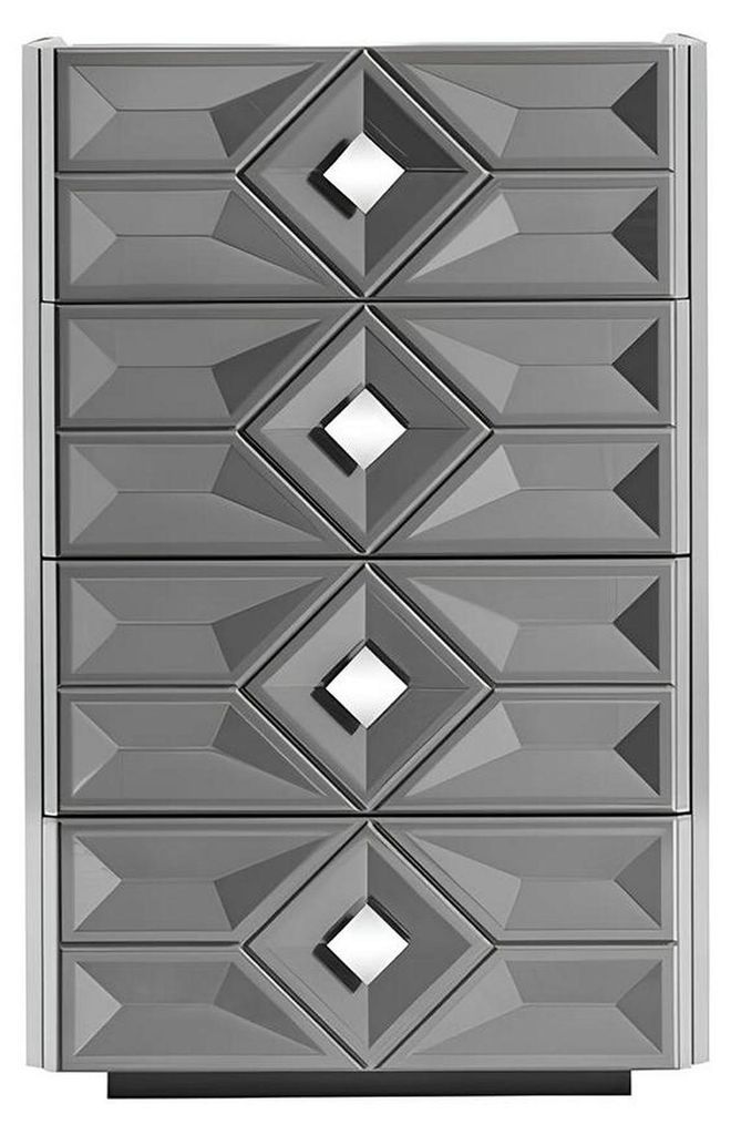 Graue moderne Kommode aus Holz mit geräumigen Schubladen