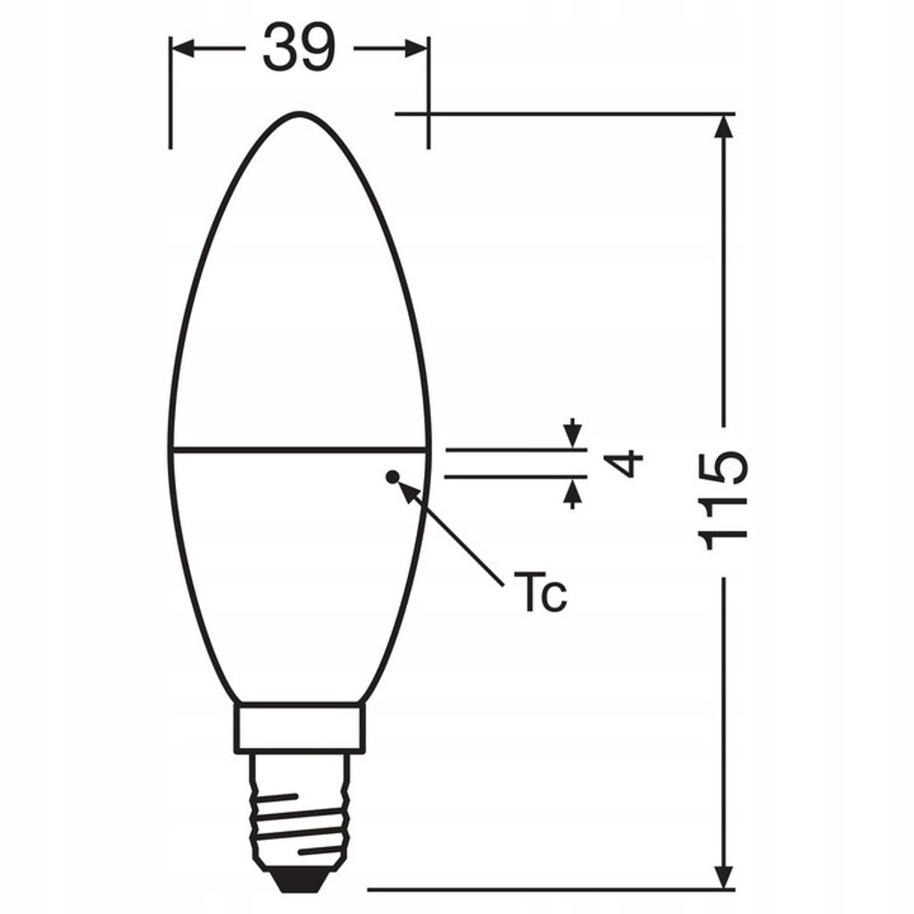 LED žárovka "Value", E14, candle, B38, 7W, 806lm, 4000K Obrázek produktu 9