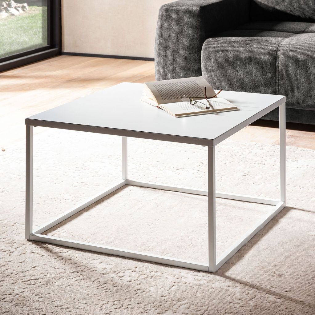 Tavolino Da Salotto Rettangolare DanDiBo In Metallo 110x50x40 Cm, Colore Nero, Moderno E Robusto